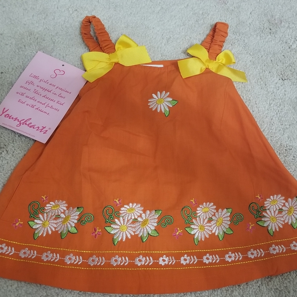 New Orange 12M Dress diaper cover by Younghearts